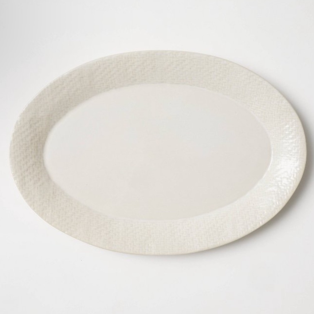 STUDIO MCGEE NWT stoneware ceramic oval serving platter -cream